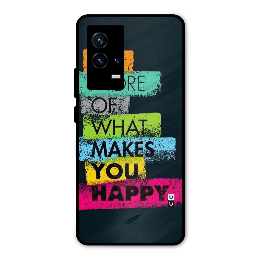 Makes You Happy Metal Back Case for iQOO 9 5G