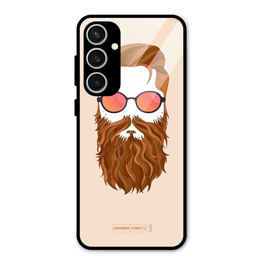 Man in Beard Glass Back Case for Galaxy S23 FE
