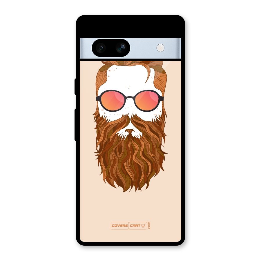 Man in Beard Glass Back Case for Google Pixel 7a