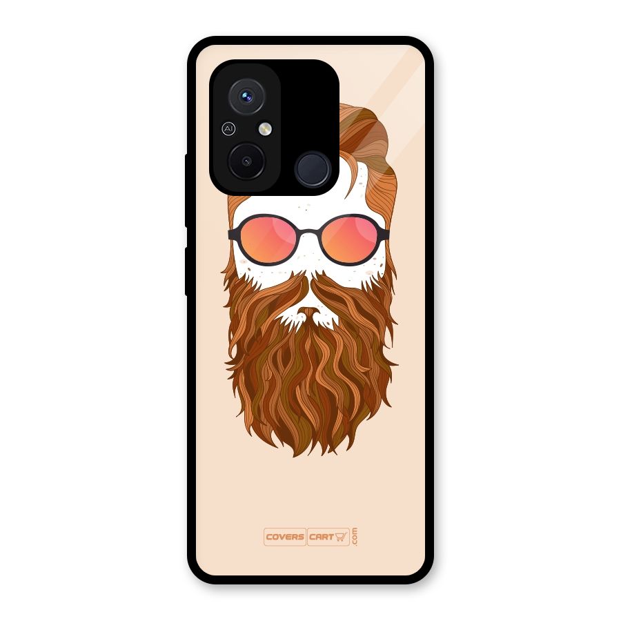 Man in Beard Glass Back Case for Redmi 12C
