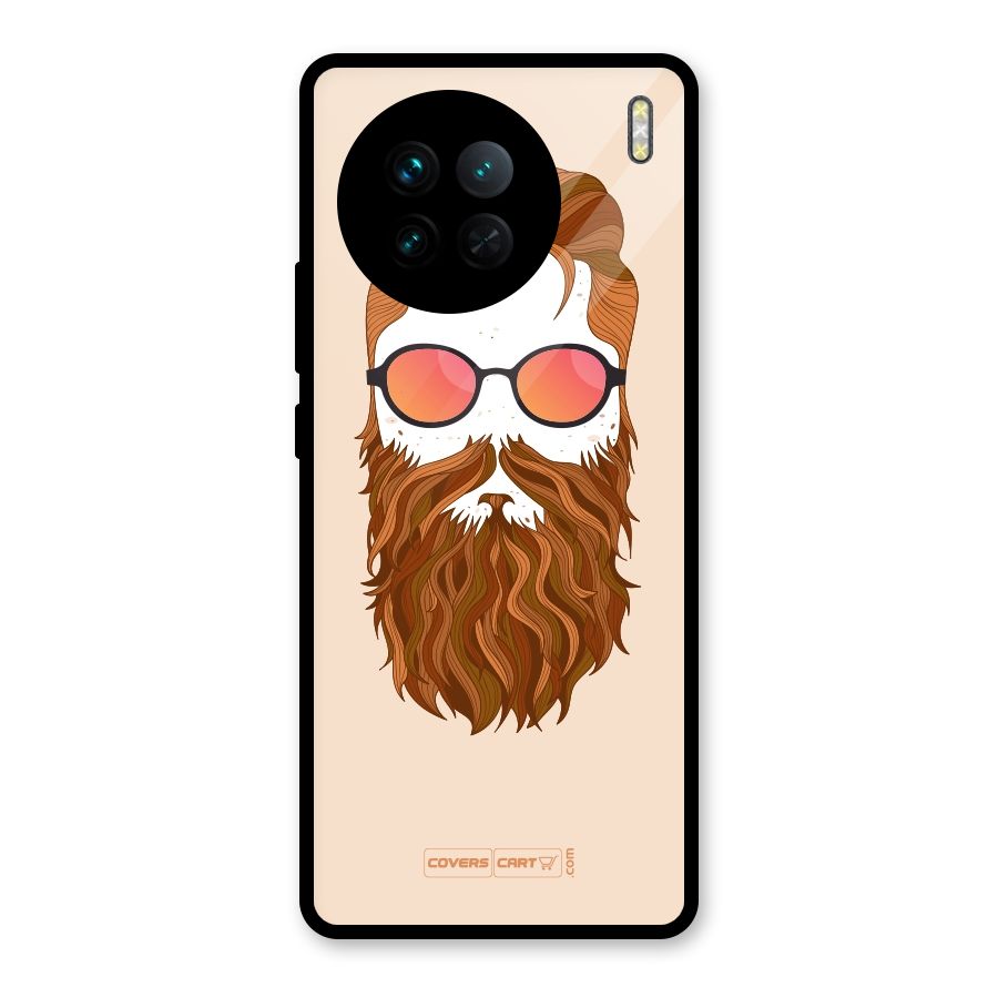 Man in Beard Glass Back Case for Vivo X90