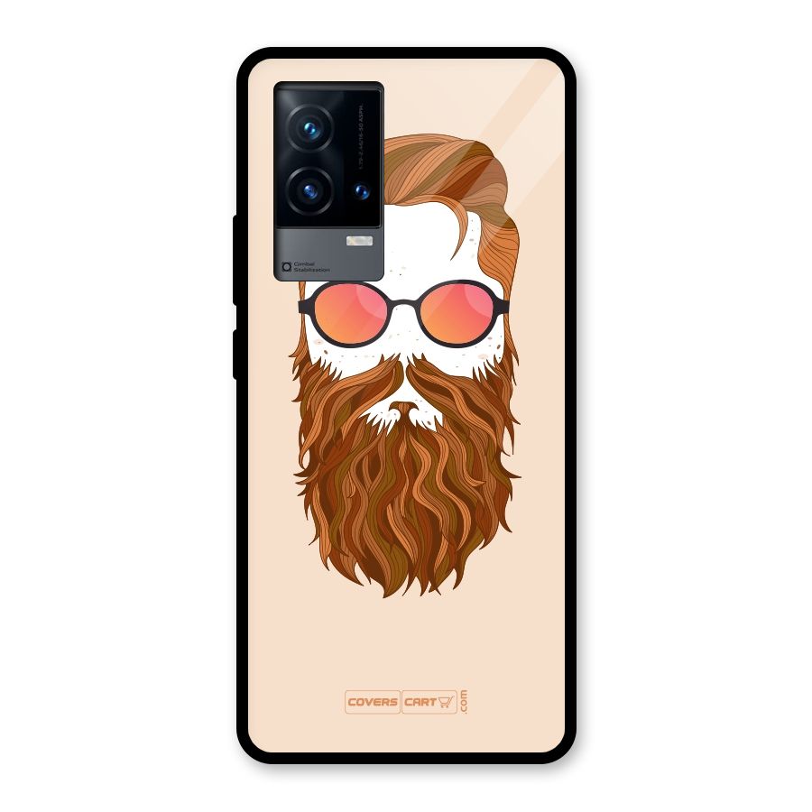 Man in Beard Glass Back Case for iQOO 9 5G