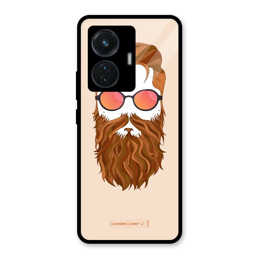 Man in Beard Glass Back Case for iQOO Z6 44W