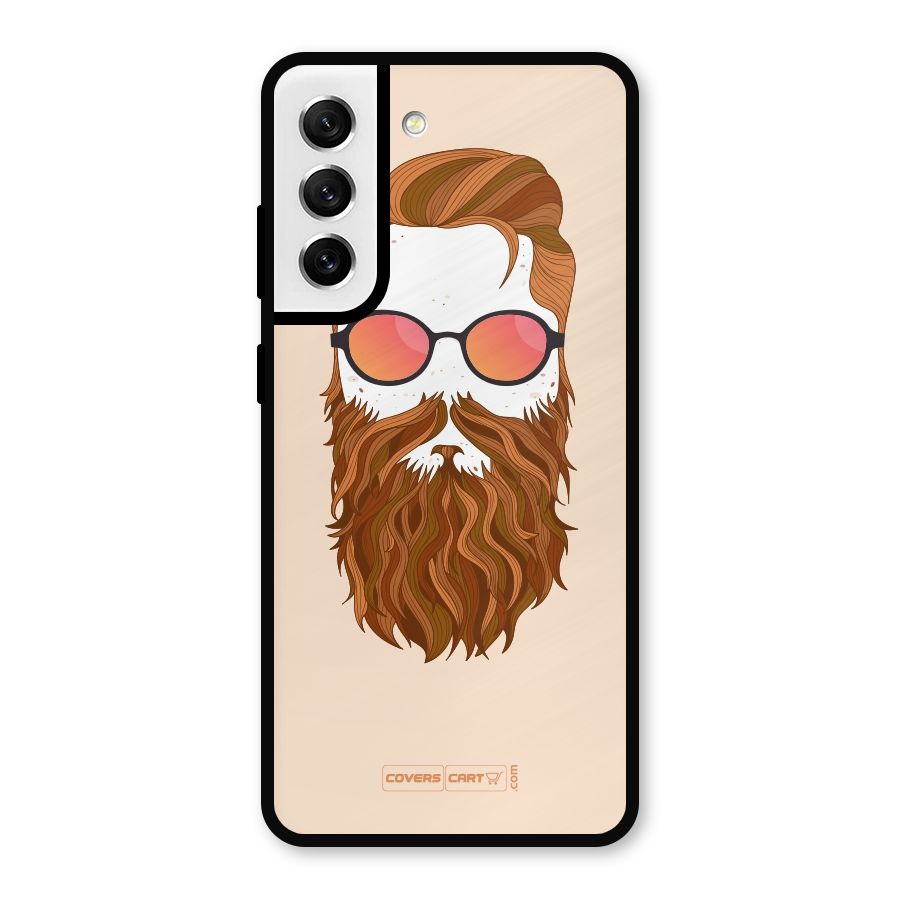 Man in Beard Metal Back Case for Galaxy S21 FE 5G