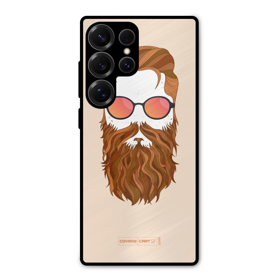 Man in Beard Metal Back Case for Galaxy S25 Ultra