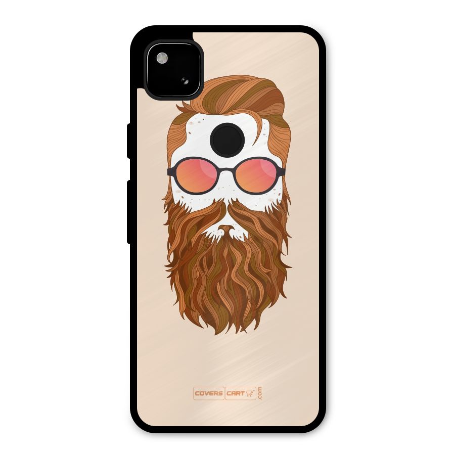 Man in Beard Metal Back Case for Google Pixel 4a