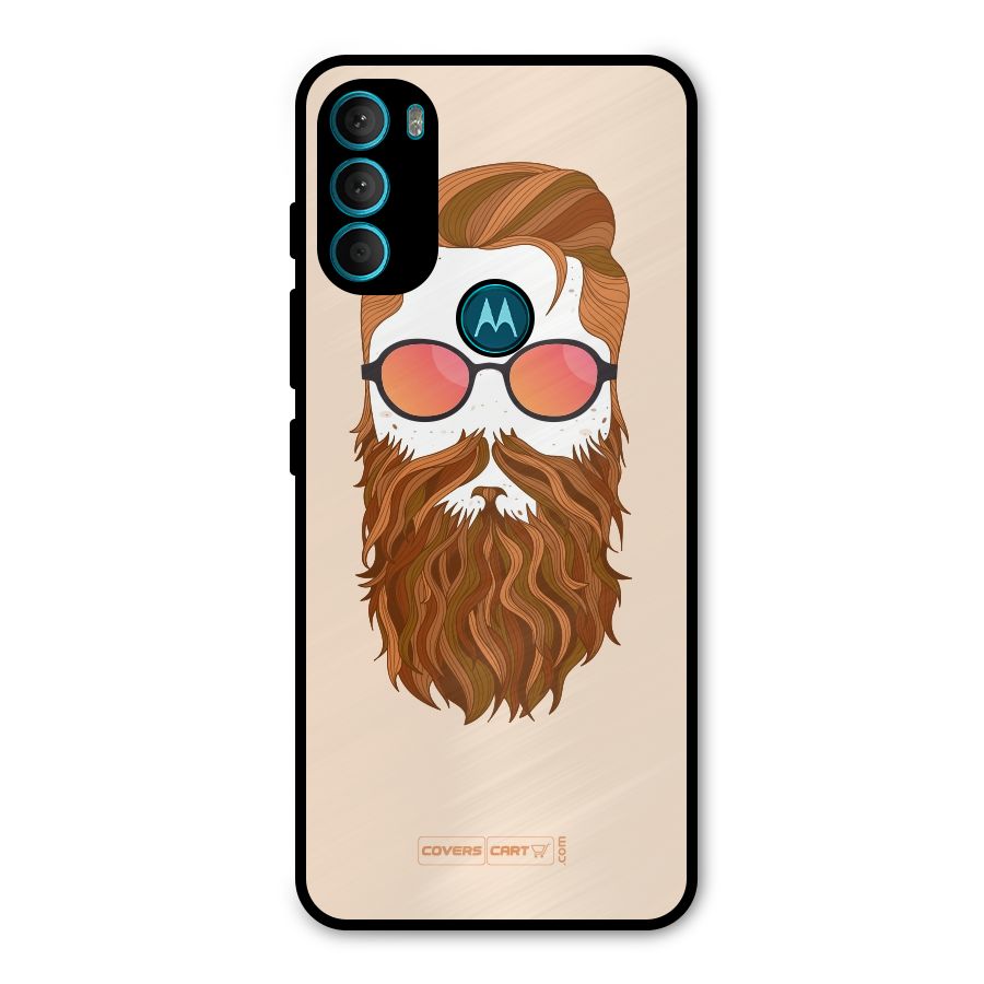 Man in Beard Metal Back Case for Moto G71 5G