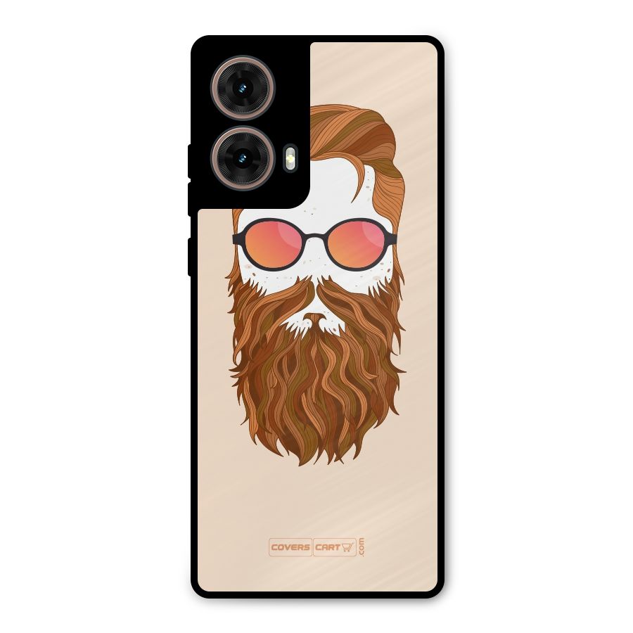 Man in Beard Metal Back Case for Moto G85