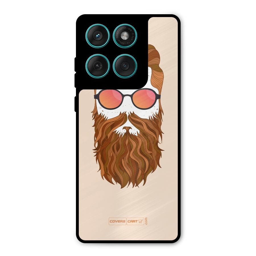 Man in Beard Metal Back Case for Motorola Edge 60 Fusion