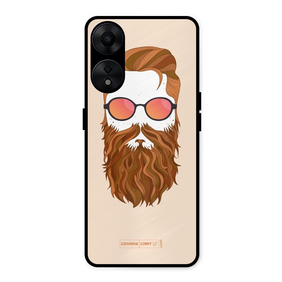Man in Beard Metal Back Case for Oppo A78 5G
