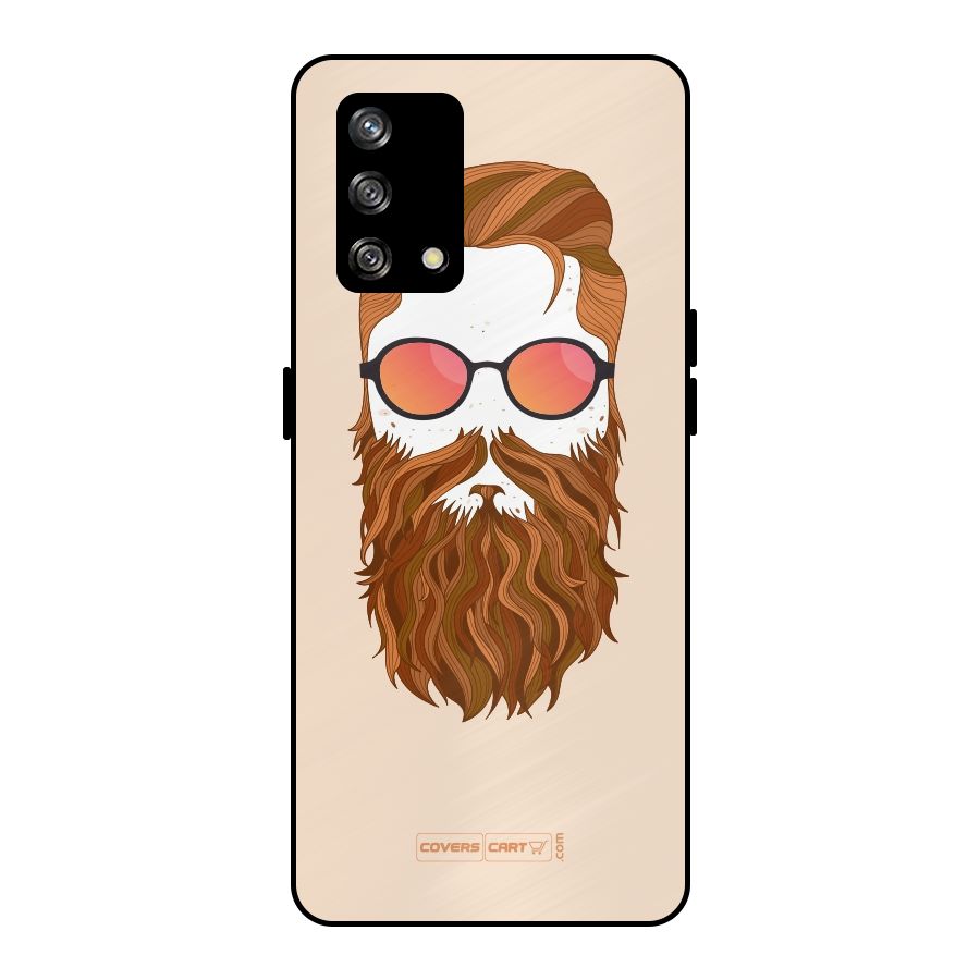 Man in Beard Metal Back Case for Oppo F19