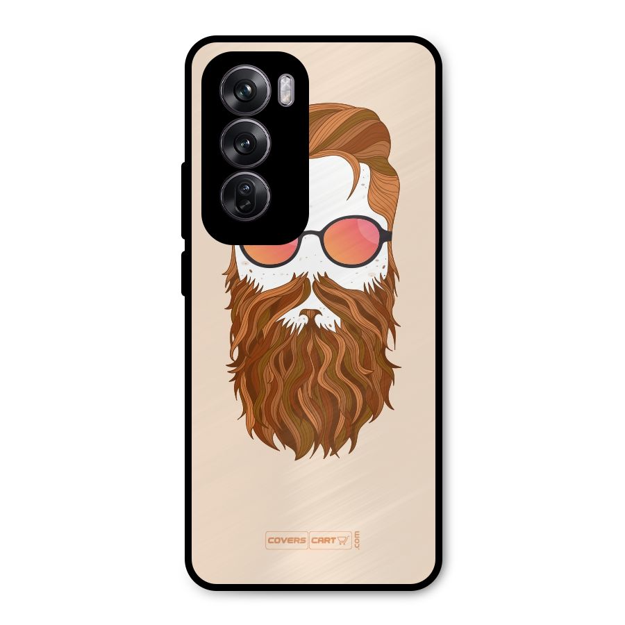 Man in Beard Metal Back Case for Oppo Reno12 Pro