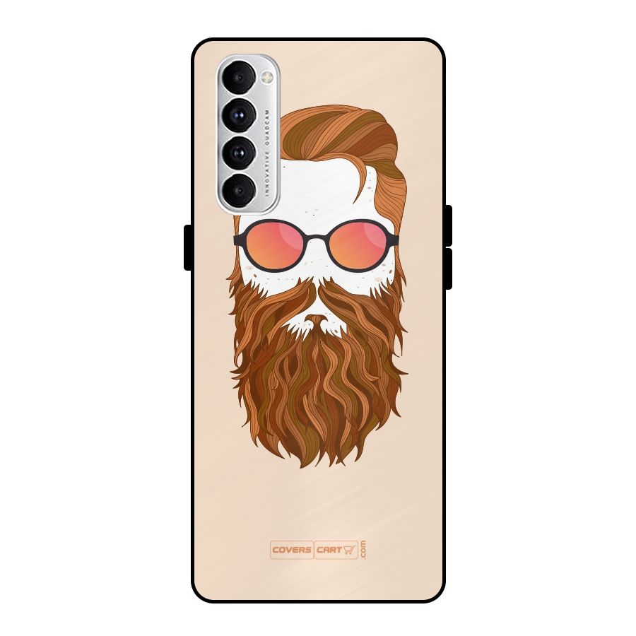Man in Beard Metal Back Case for Oppo Reno4 Pro