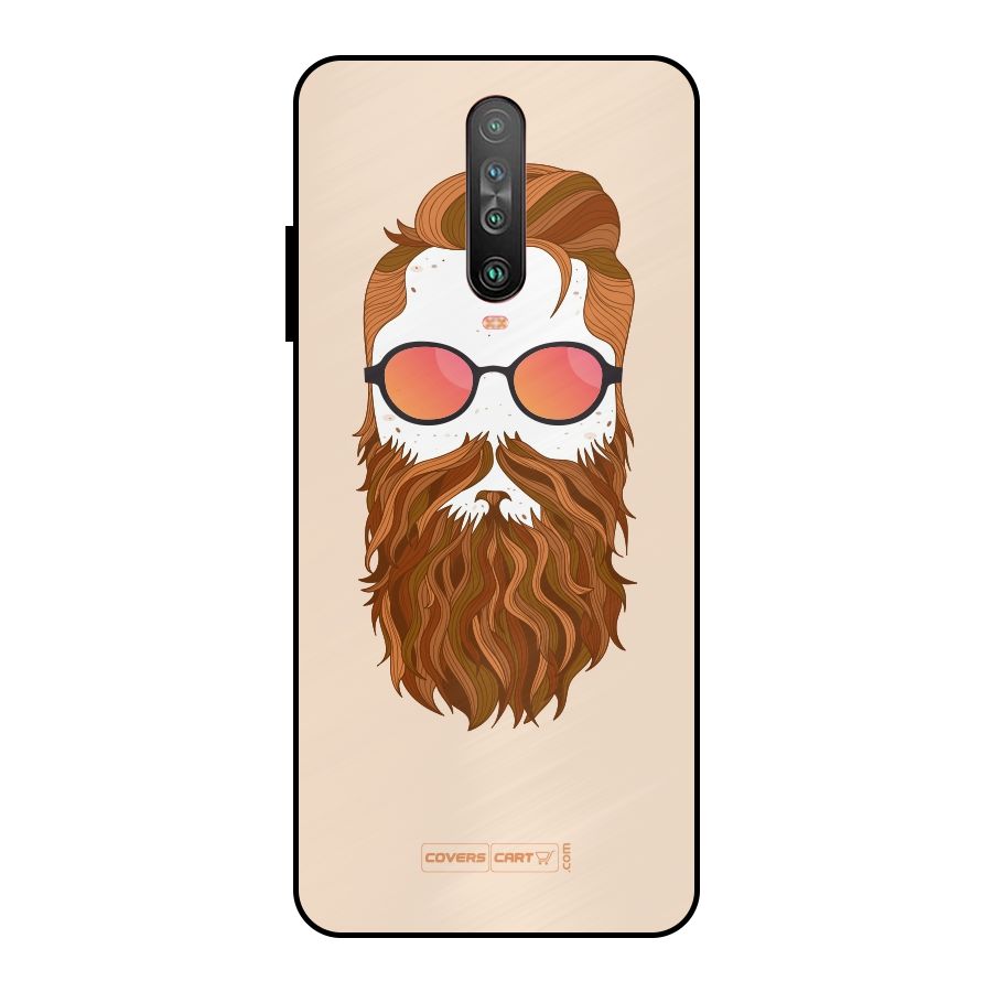 Man in Beard Metal Back Case for Poco X2