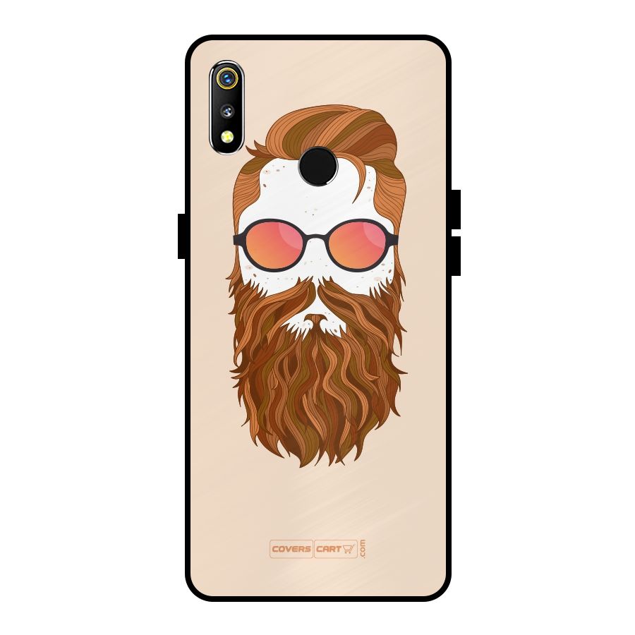 Man in Beard Metal Back Case for Realme 3i