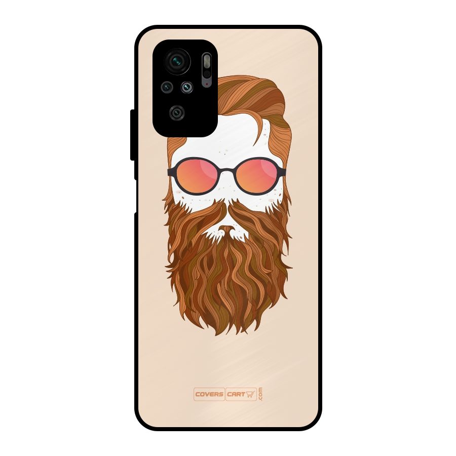 Man in Beard Metal Back Case for Redmi Note 10S