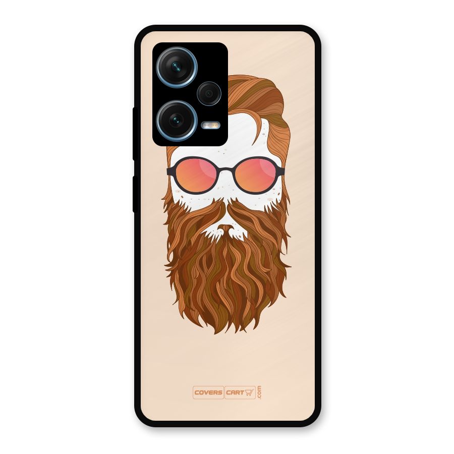 Man in Beard Metal Back Case for Redmi Note 12 Pro Plus 5G