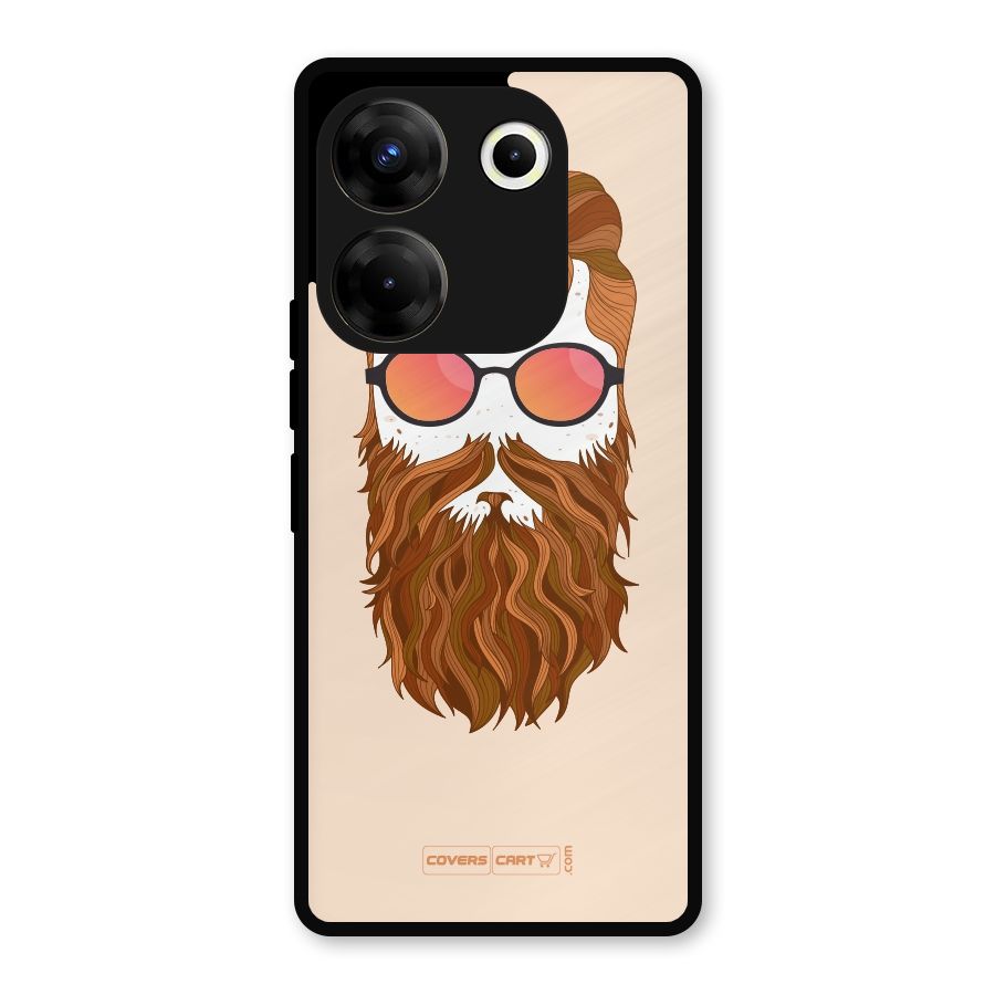 Man in Beard Metal Back Case for Tecno Camon 20 Pro