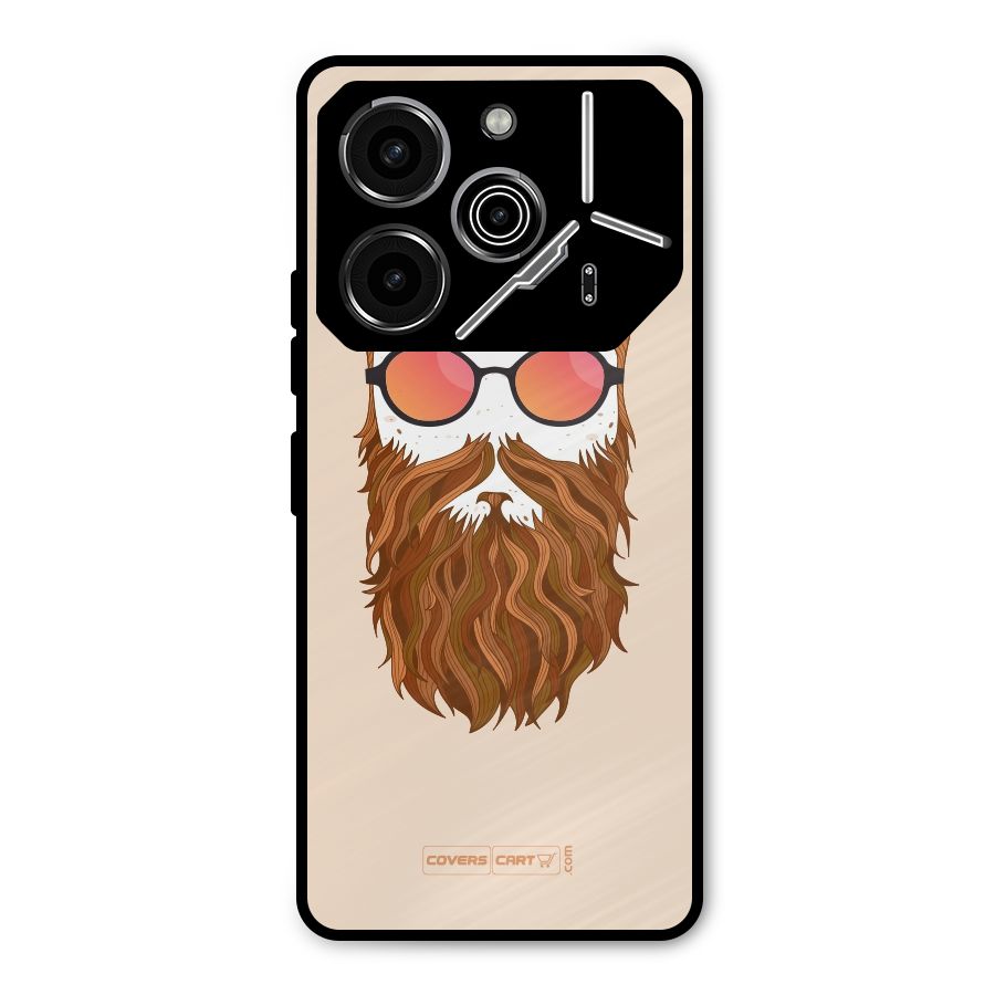 Man in Beard Metal Back Case for Tecno Pova 6 Pro