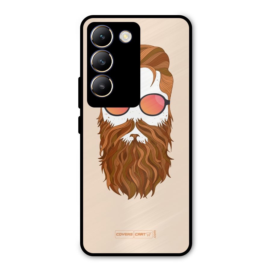 Man in Beard Metal Back Case for Vivo T3 5G