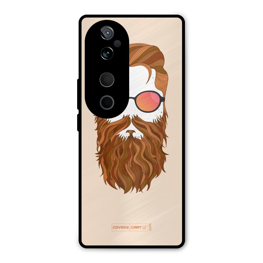 Man in Beard Metal Back Case for Vivo T3 Ultra