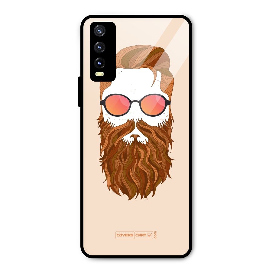 Man in Beard Metal Back Case for Vivo Y20g