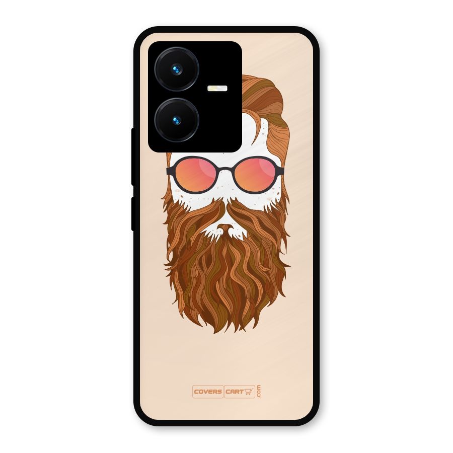 Man in Beard Metal Back Case for Vivo Y22