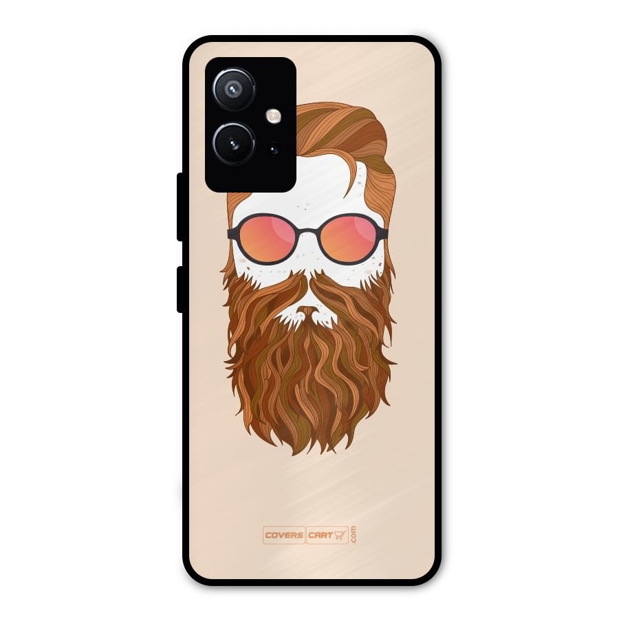 Man in Beard Metal Back Case for Vivo Y75 5G