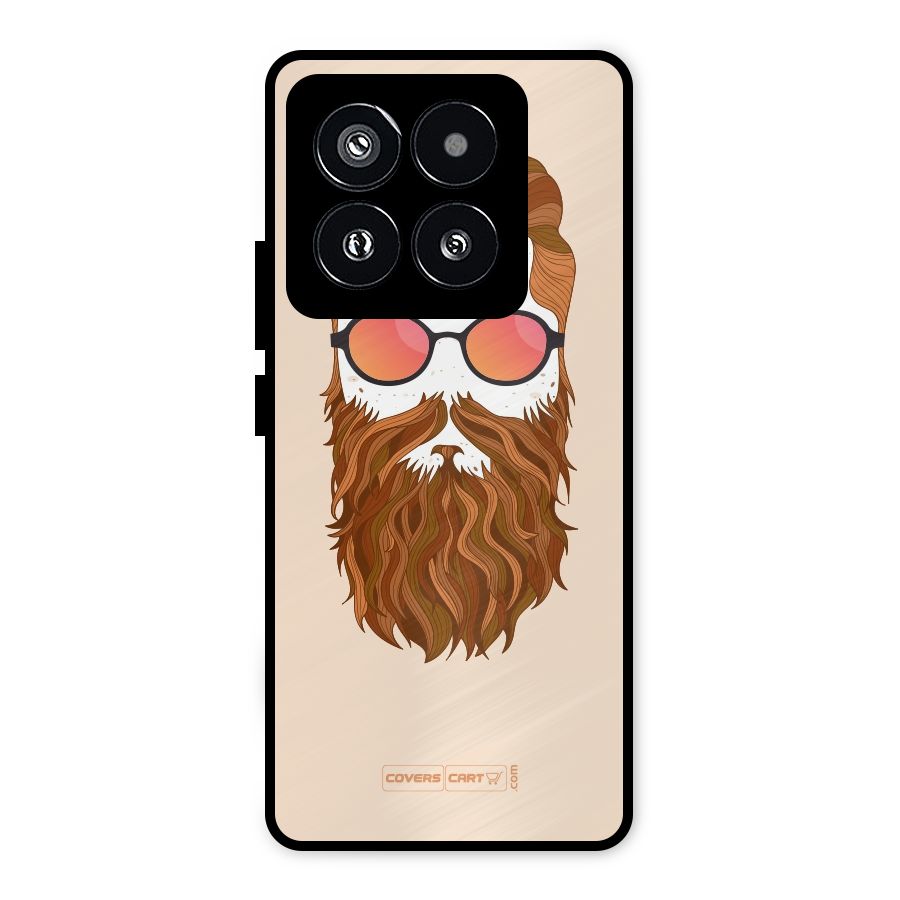 Man in Beard Metal Back Case for Xiaomi 14 Pro
