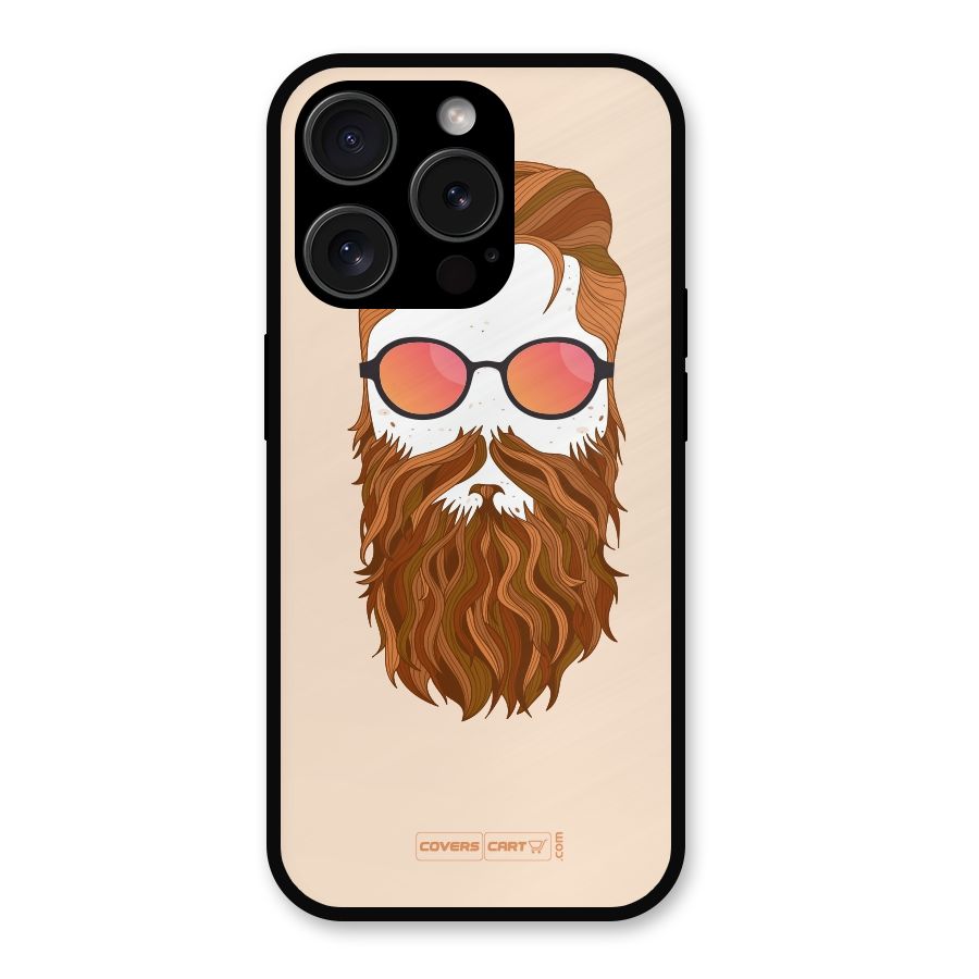 Man in Beard Metal Back Case for iPhone 15 Pro