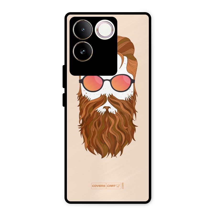 Man in Beard Metal Back Case for iQOO Z7 Pro