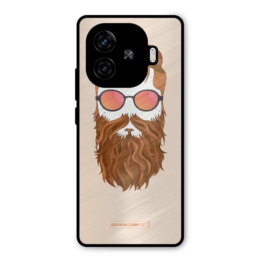 Man in Beard Metal Back Case for iQOO Z9 Turbo