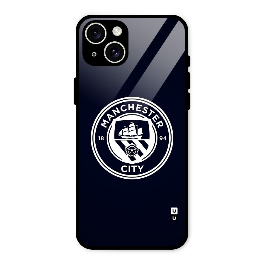 Manchester City FC Glass Back Case for iPhone 15 Plus