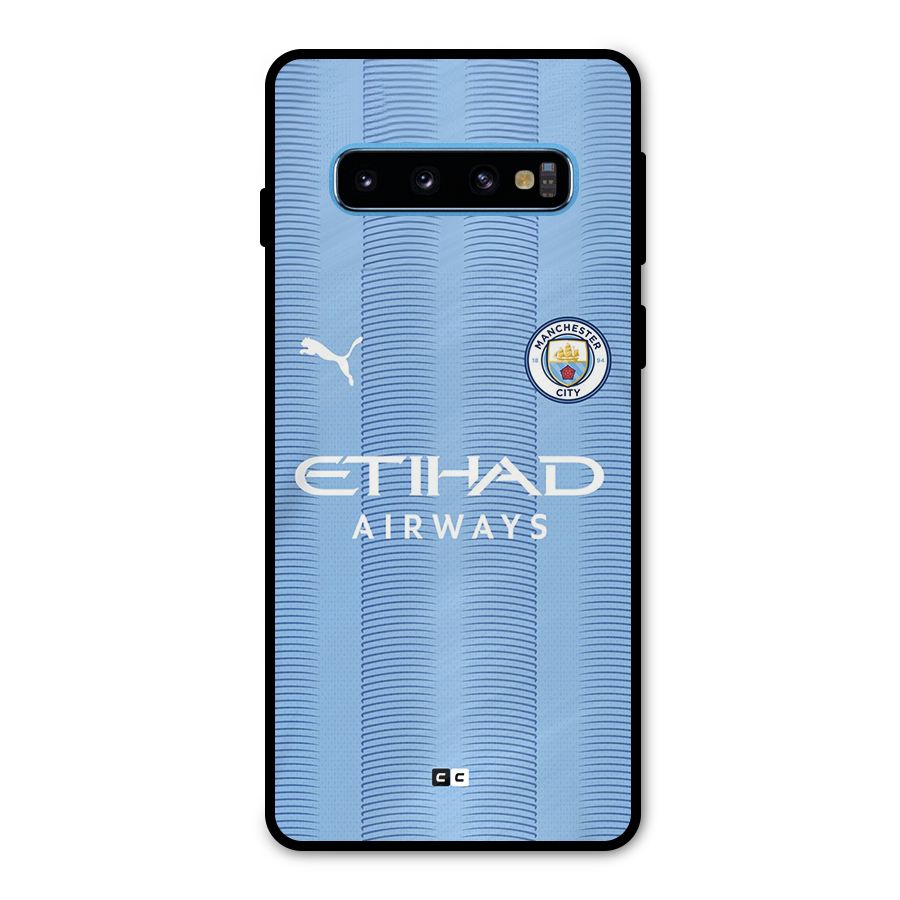 Manchester Etihad Jersey Metal Back Case for Galaxy S10