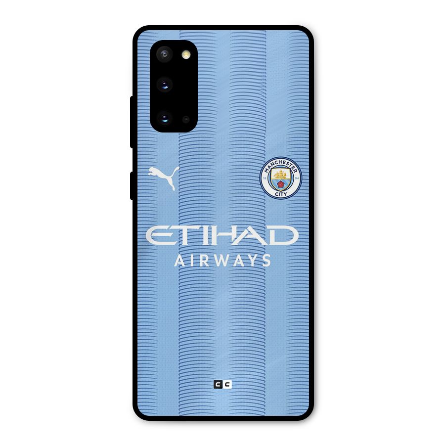 Manchester Etihad Jersey Metal Back Case for Galaxy S20