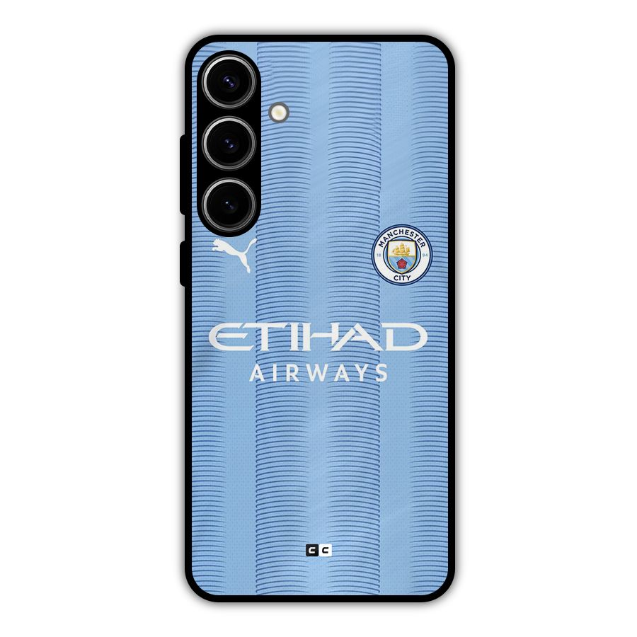 Manchester Etihad Jersey Metal Back Case for Galaxy S24 Plus