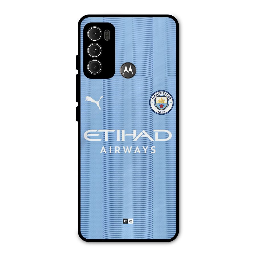 Manchester Etihad Jersey Metal Back Case for Moto G60