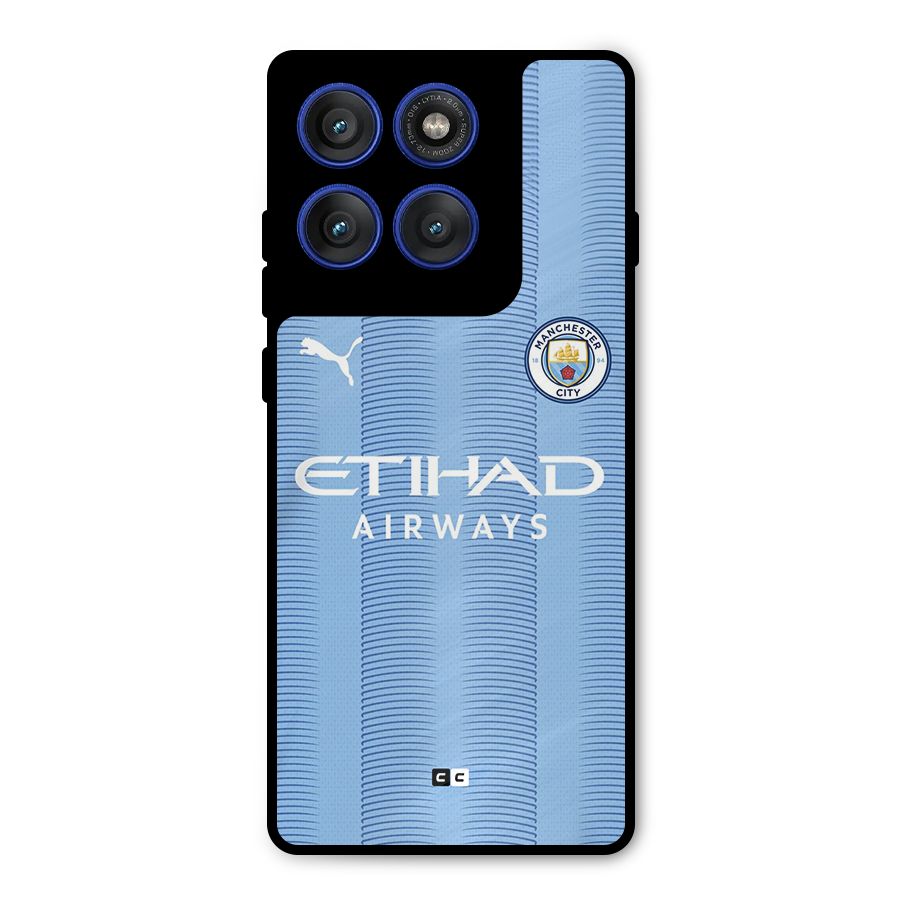 Manchester Etihad Jersey Metal Back Case for Motorola Edge 60 Pro