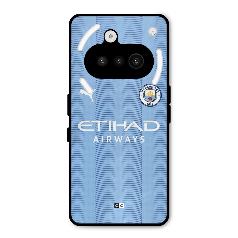 Manchester Etihad Jersey Metal Back Case for Nothing Phone 3a