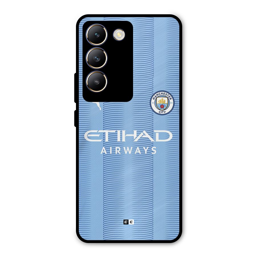 Manchester Etihad Jersey Metal Back Case for Vivo T3 5G