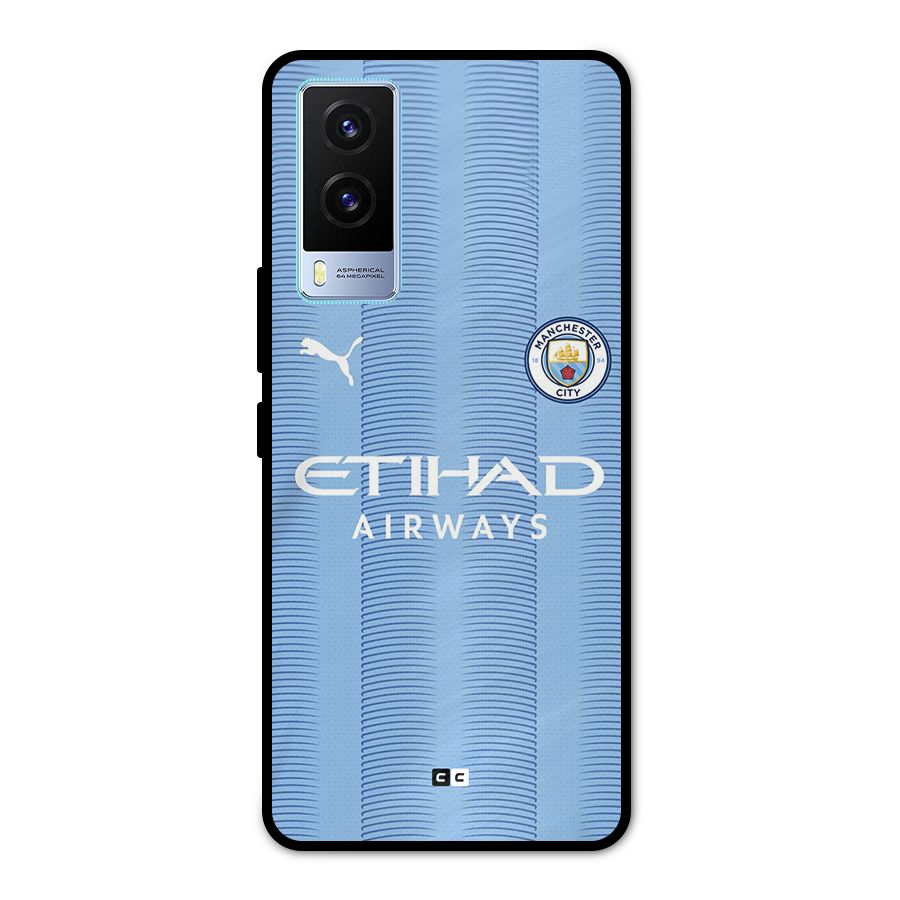 Manchester Etihad Jersey Metal Back Case for Vivo V21e 5G