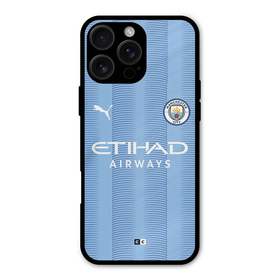 Manchester Etihad Jersey Metal Back Case for iPhone 16 Pro Max