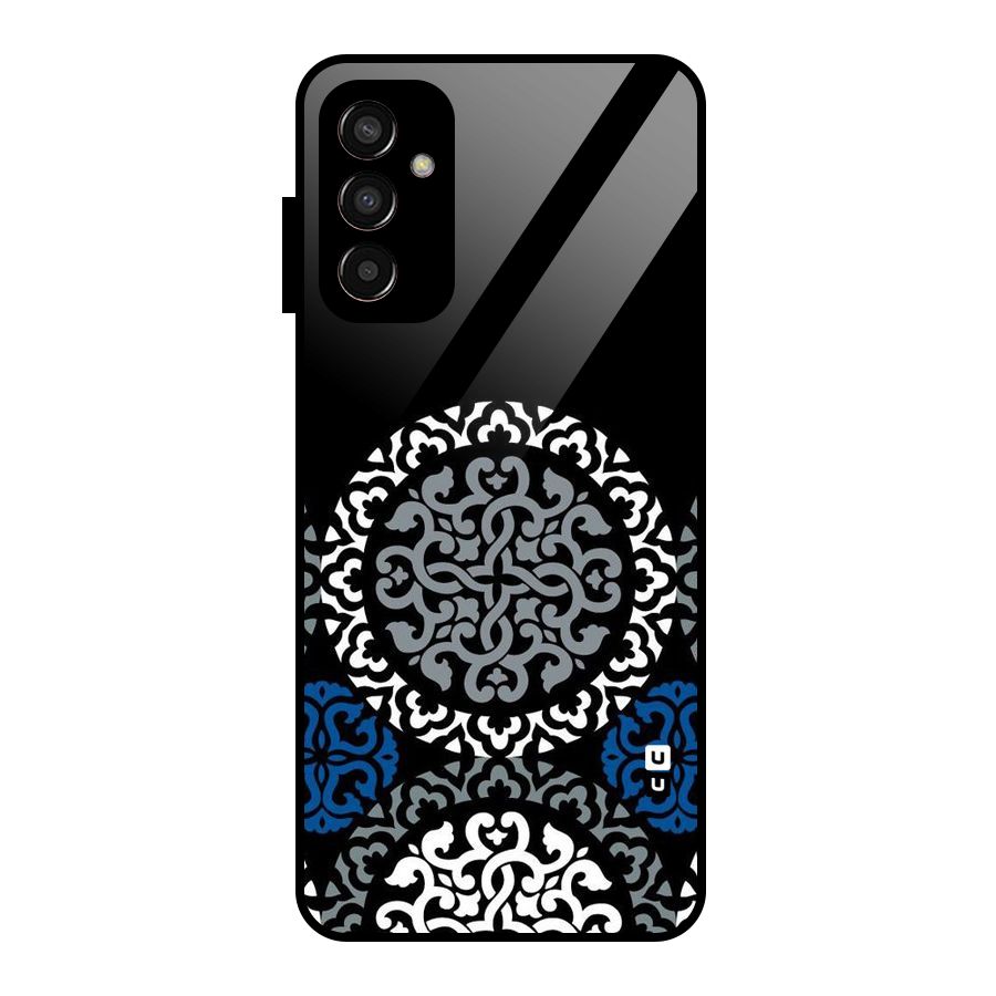Mandala Circle Pattern Glass Back Case for Galaxy F13