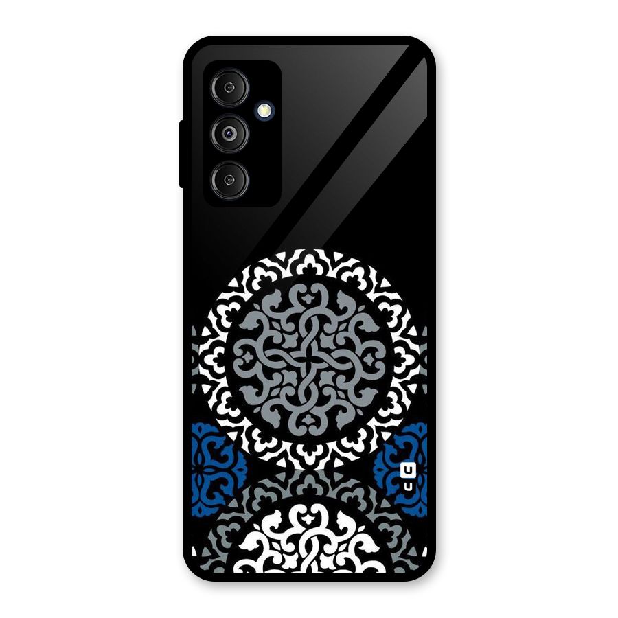 Mandala Circle Pattern Glass Back Case for Galaxy M14 5G