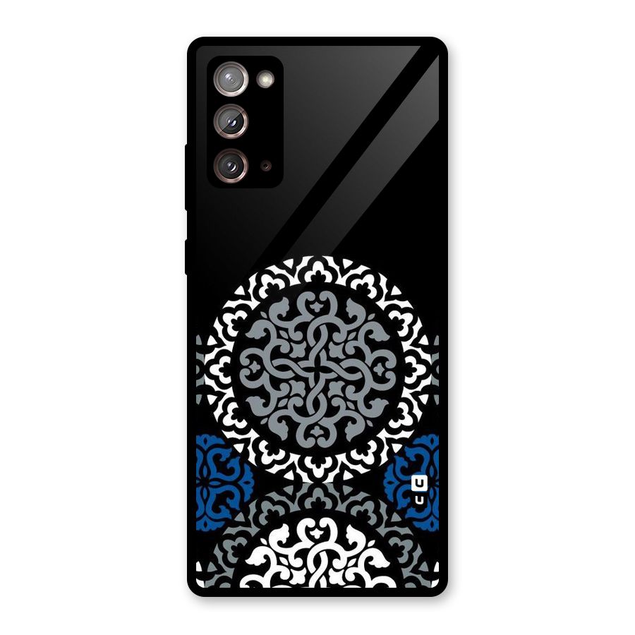 Mandala Circle Pattern Glass Back Case for Galaxy Note 20