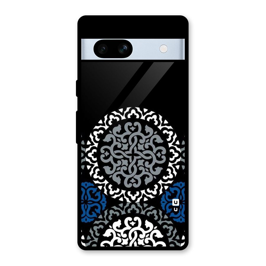 Mandala Circle Pattern Glass Back Case for Google Pixel 7a