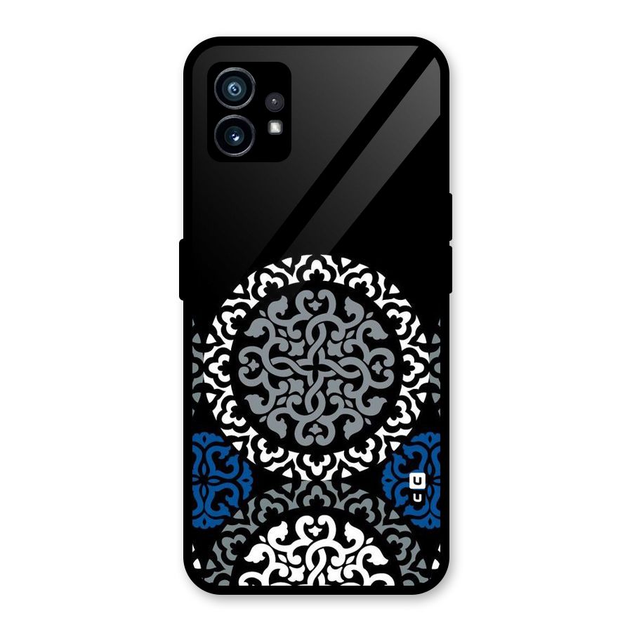 Mandala Circle Pattern Glass Back Case for Nothing Phone 1