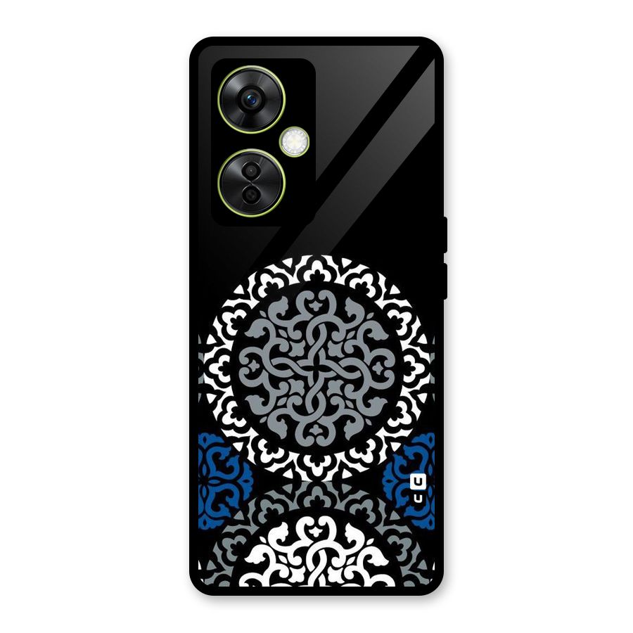 Mandala Circle Pattern Glass Back Case for OnePlus Nord CE 3 Lite