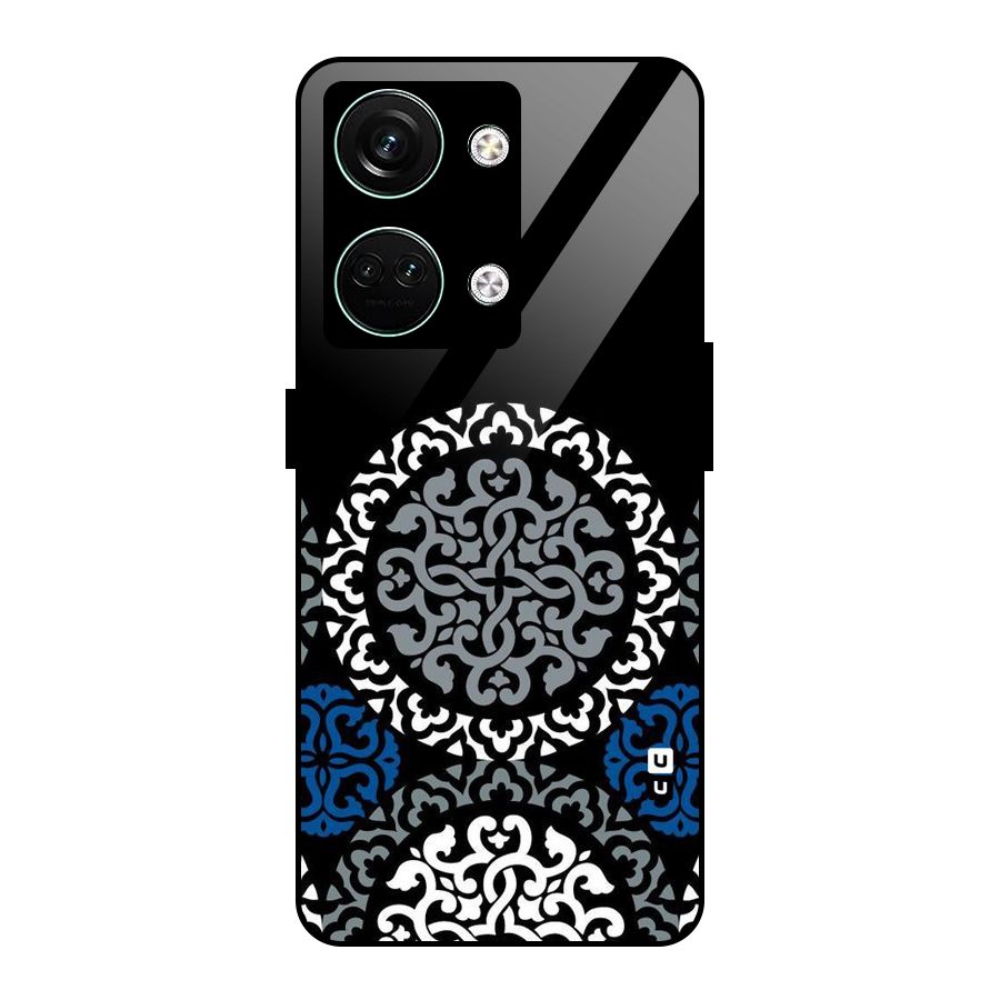 Mandala Circle Pattern Glass Back Case for Oneplus Nord 3