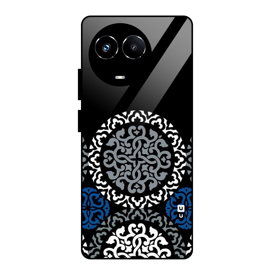 Mandala Circle Pattern Glass Back Case for Realme 11X